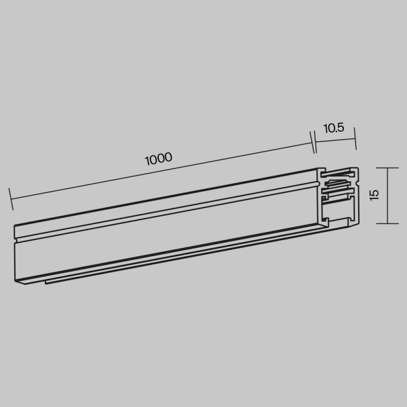 Шинопровод накладной/подвесной Maytoni Busbar trunkings Levity TRX184-111B