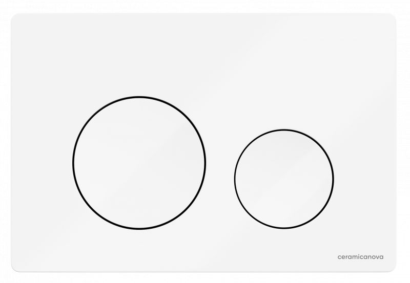 Кнопка смыва Ceramica Nova Balance/Circle CN12-001W, белая глянцевая фото 1