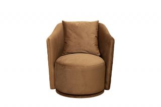 Кресло вращающееся велюровое коричневое Garda Decor Verona BD-3145278