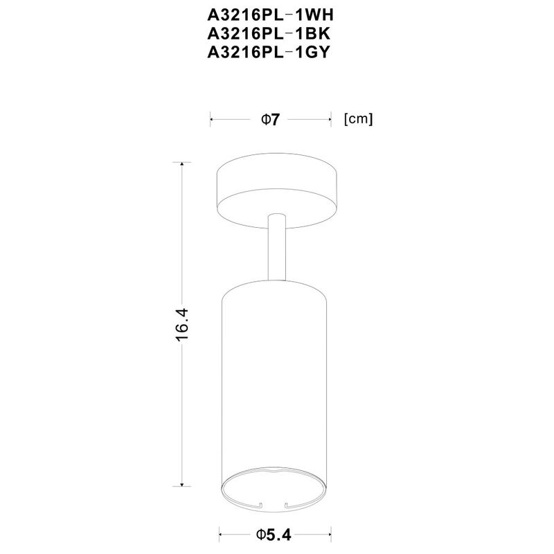 Светильник потолочный Arte Lamp A3216 A3216PL-1BK