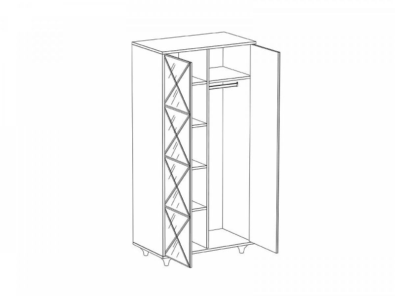 Шкаф Cloud двухдверный ОГОГО Обстановочка белый BD-1746286 фото 5