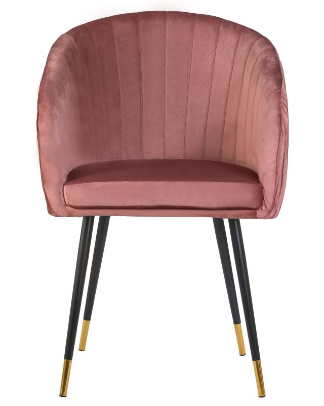 Стул Dobrin 7305-LM MARY, цвет сиденья бронзово-розовый (1922-17), цвет основания черный