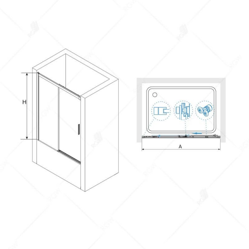 Ограждение на ванну RGW Screens SC-45B 34114518-14 180 см