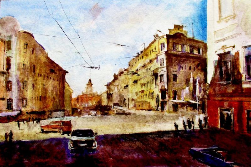 Картина "Город контрастов (световых)" Питаев Валерий