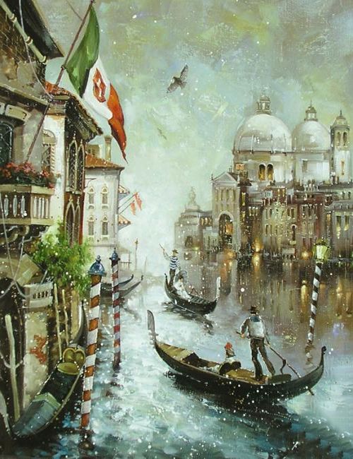 Картина "Венеция после дождя" Боев Сергей