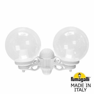 Светильник уличный настенный Fumagalli GLOBE 250 белый, прозрачный G25.141.000.WXF1R