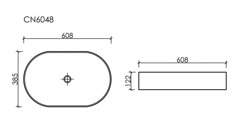 Раковина-чаша Ceramica Nova Element CN6048MH 60 см, антрацит