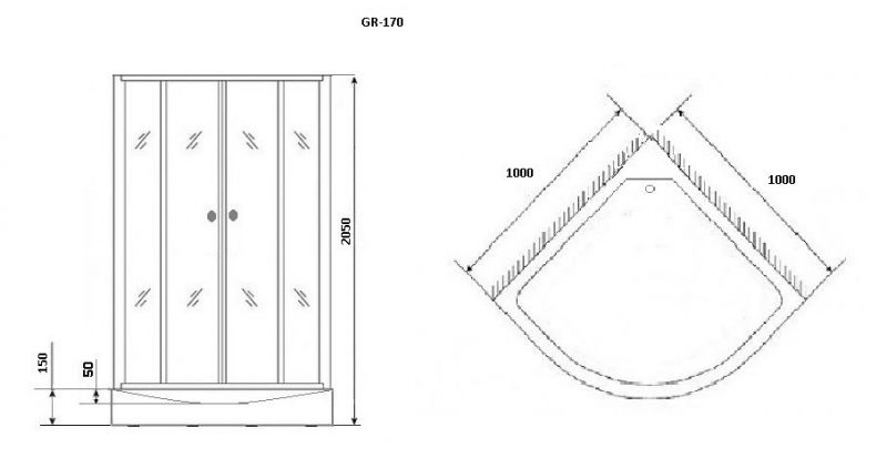 Душевая кабина Grossman GR170 100x100