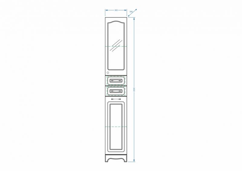 Пенал Stella Polar Кармела ольха SP-00000192 30х200 см