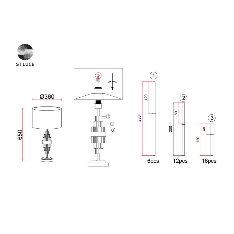 Настольная лампа ST Luce ONZO SL1002.304.01