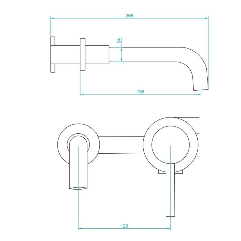 Смеситель встраиваемый с изливом RGW Shower Panels SP-47B фото 4