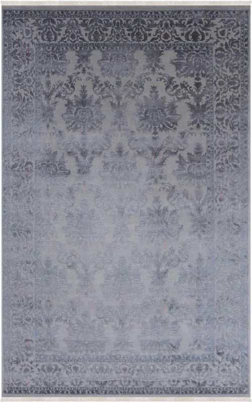 Индийский ковер из шерсти и арт-шёлка Carpet «KING OF AGRA» RO154-LBLU-LBLU 68 x 139 см фото 1