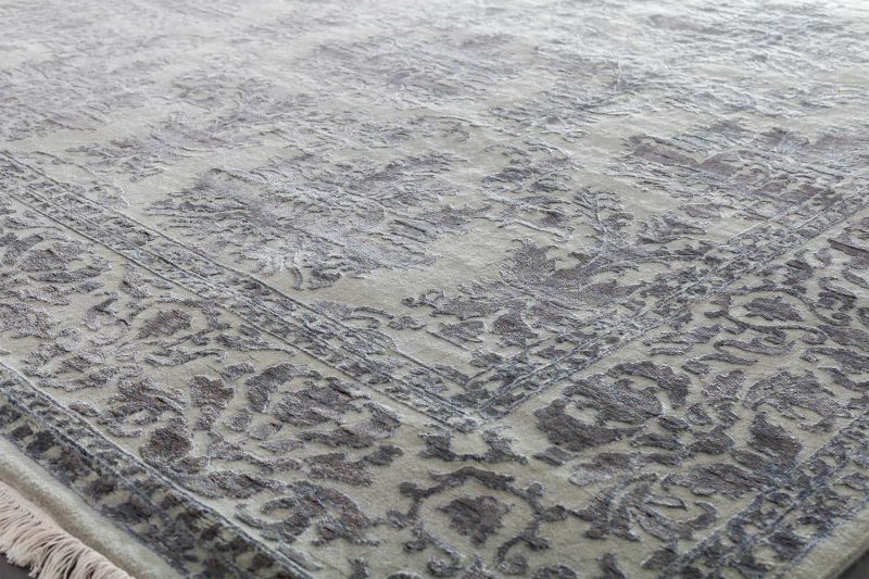 Индийский ковер из шерсти и арт-шёлка Carpet «KING OF AGRA» RO154-LBLU-LBLU 68 x 139 см фото 3