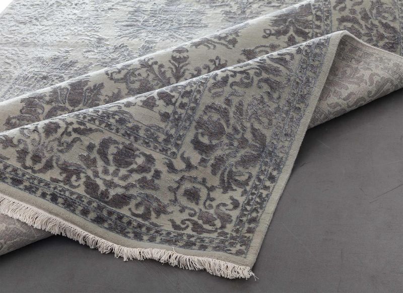 Индийский ковер из шерсти и арт-шёлка Carpet «KING OF AGRA» RO154-LBLU-LBLU 68 x 139 см фото 4