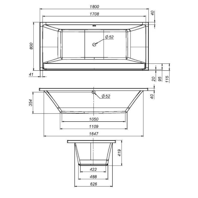 Каркас для ванны AM.PM Inspire 2.0 W52A-180-080W-R фото 1