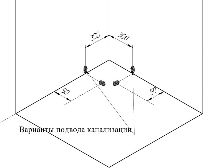 Поддон к душевому углу Верчелли (поддон на раме-подставке с устройством слива) Radomir 1-11-0-1-0-012 фото 4