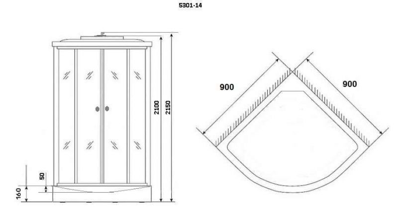 Душевая кабина Niagara Eco 90/90/210 53011423 90x90