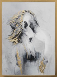 Холст Garda Decor Белая лошадь BD-1615191
