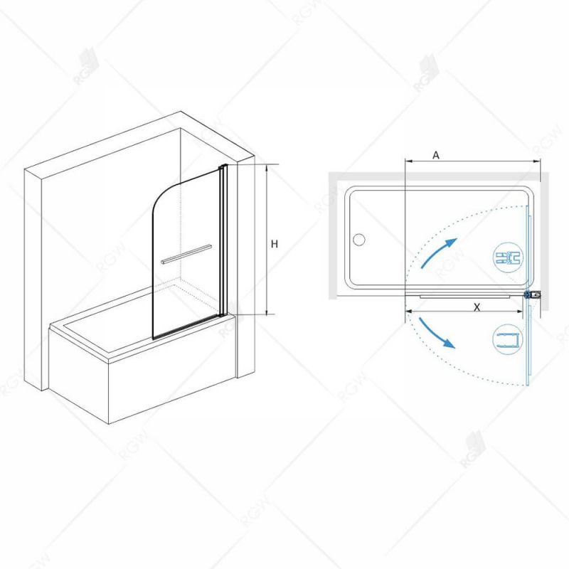 Ограждение на ванну RGW Screens SC-15 06111508-11 80 см