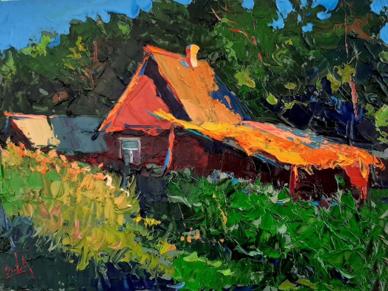 Картина "Лето в деревне" Головченко Алексей