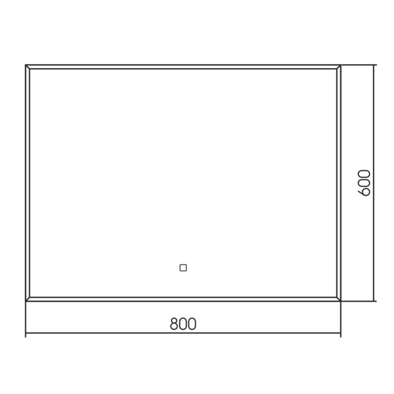 Зеркало ABBER See AG6103SL-0.8, 80х60 см, с подсветкой