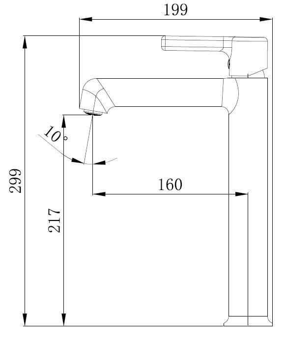 Смеситель для раковины VODA Column CLM25