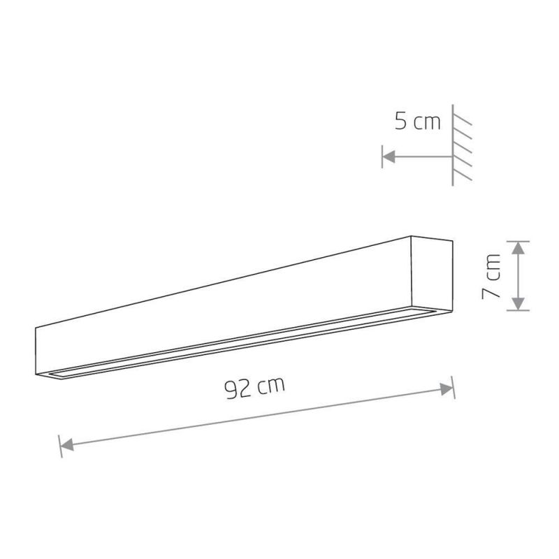 Настенный светильник Nowodvorski Straight Wall LED M 3000K 16W 7561 фото 2