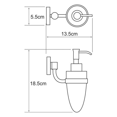 Дозатор для жидкого мыла WasserKRAFT Rhein K-6299