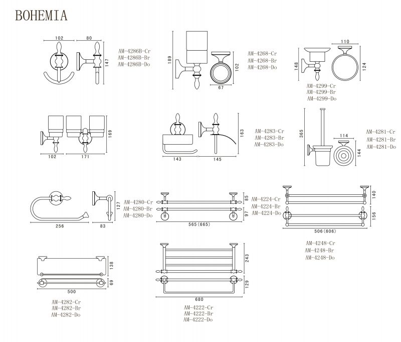 Стаканчик с держателем ART&MAX BOHEMIA AM-E-4268-Br фото 2