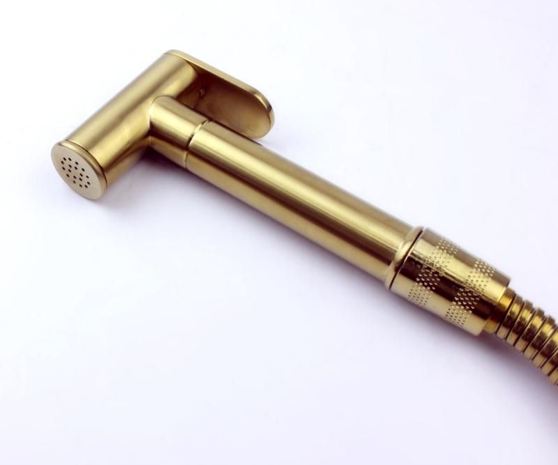 Гигиенический душ со смесителем Bronze de Luxe ELEMENT EL28GB матовое золото фото 3
