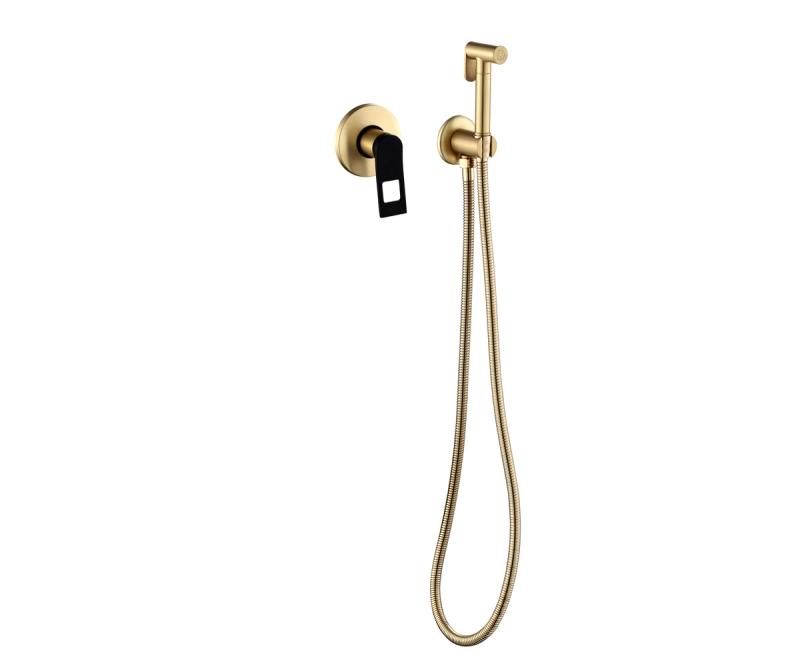 Гигиенический душ со смесителем Bronze de Luxe ELEMENT EL28GB матовое золото фото 5