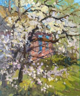 Картина "Весенний сад" Вилков Андрей