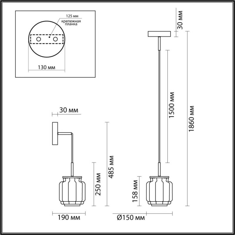 Подвесной светильник Odeon Light JAM LED 5W 3000K 304Лм 5408/5L фото 2