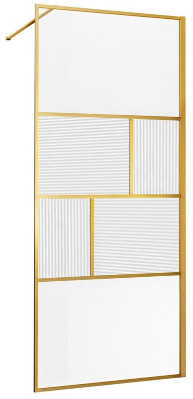 Душевая перегородка Vincea Walk-In HP Art VSW-1HC800CFBG 80x200 см, профиль золотой, стекло прозрачное фото 1