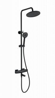 Душевая стойка с термостатом WONZON & WOGHAND WW-B3035-A3-MB Черный