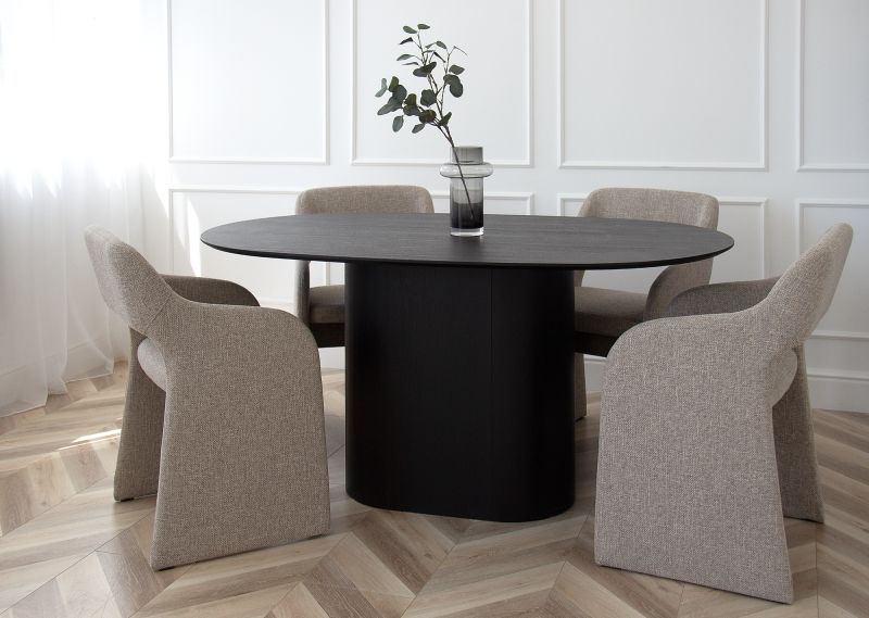 Стол обеденный Ellipsefurniture Type овальный 160*95 см (черный) TY010208250601 фото 2