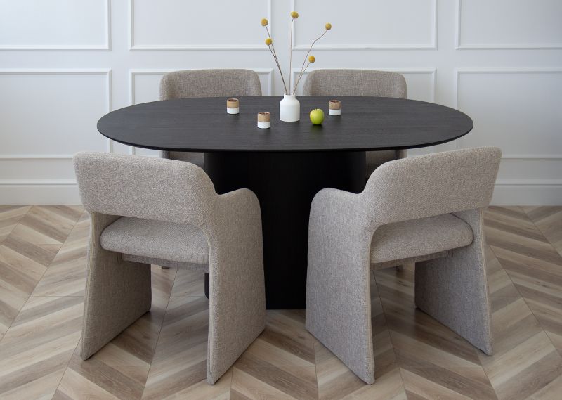 Стол обеденный Ellipsefurniture Type овальный 160*95 см (черный) TY010208250601 фото 3