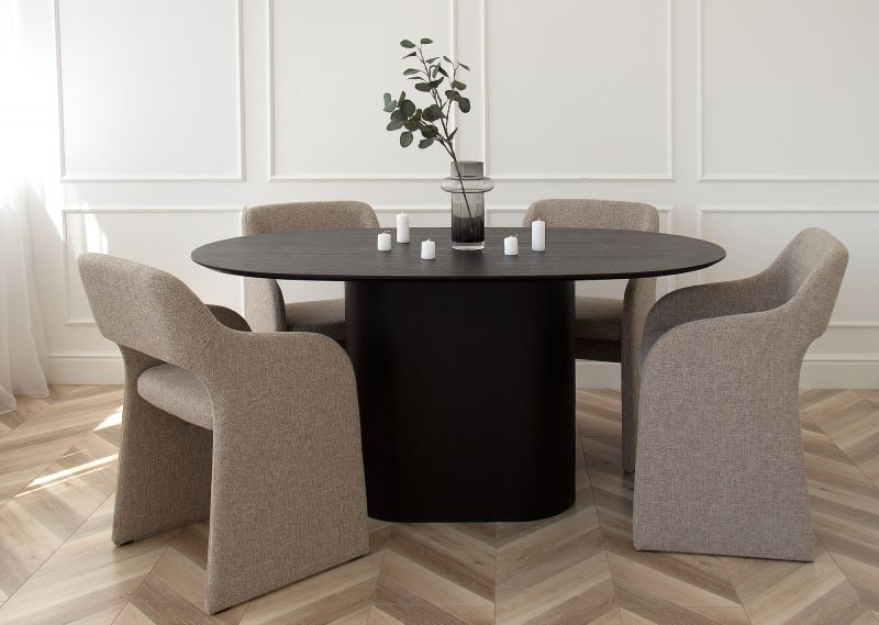 Стол обеденный Ellipsefurniture Type овальный 160*95 см (черный) TY010208250601 фото 4