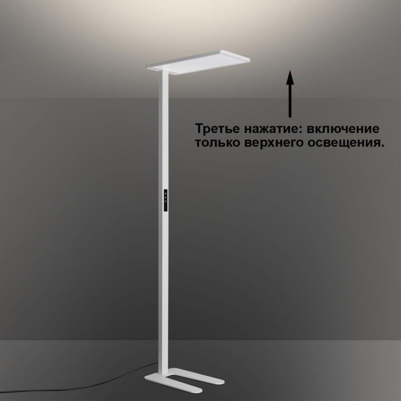 Торшер светодиодный NOVOTECH LEDO диммируемый полного спектра LED 50W+50W 4000K 6500Лм белый STUDI 359545 фото 3