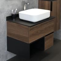 Тумба с раковиной Comforty Штутгарт 00-00001884CF дуб темно-коричневый 75.5