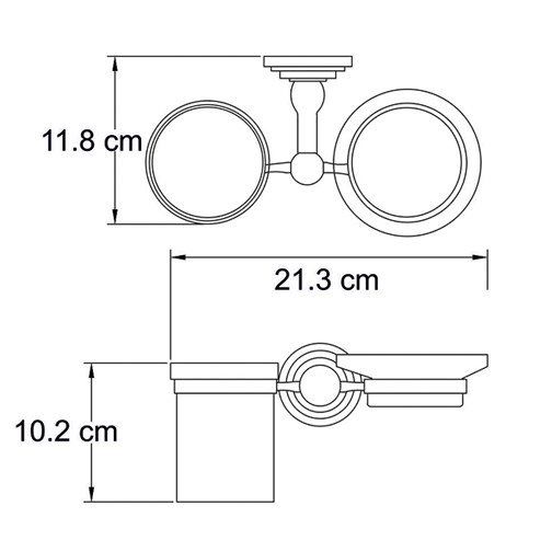 Держатель стакана и мыльницы WasserKRAFT Isar K-7326 фото 3