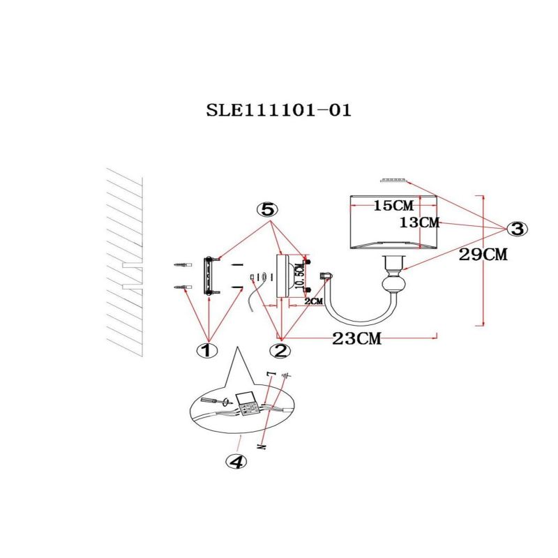 Светильник настенный Evoluce LINNA SLE111101-01