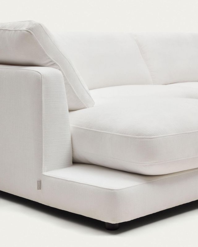 3-х местный диван с двойным шезлонгом белого цвета 210 см Gala  La Forma (ex Julia Grup) BD-2607966
