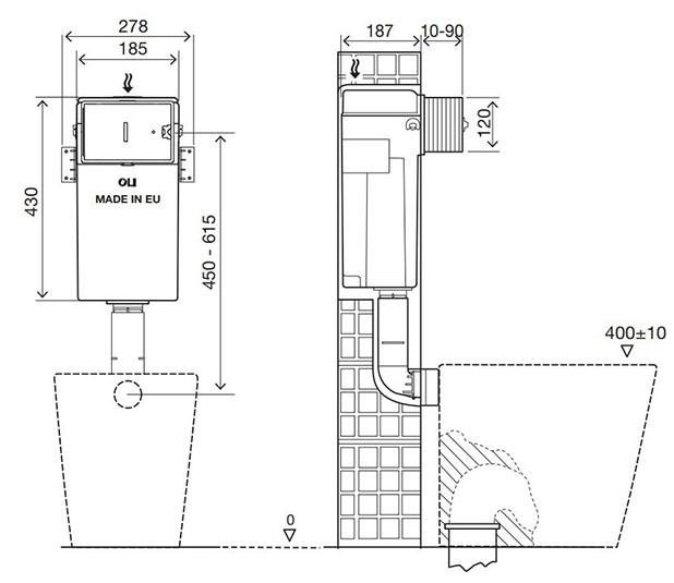 Бачок скрытого монтажа для QUADRA 720002 механический фото 2