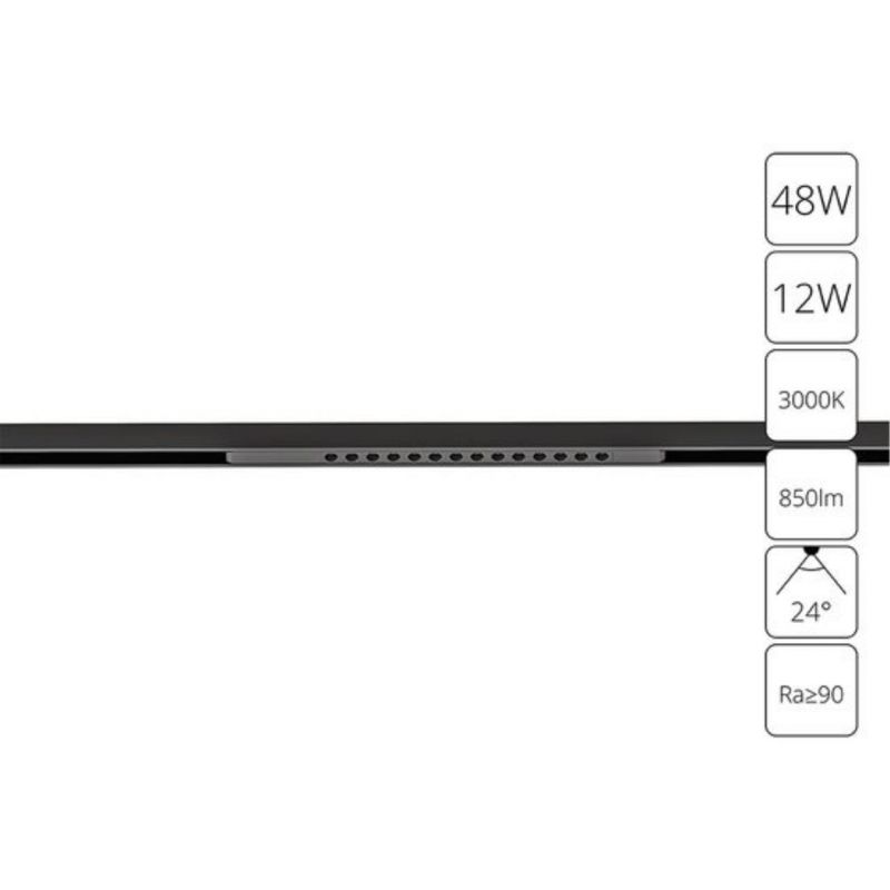 Светильник потолочный Arte Lamp Optima A7286PL-1BK 48В 12Вт 850Лм 3000K 90+ 24°