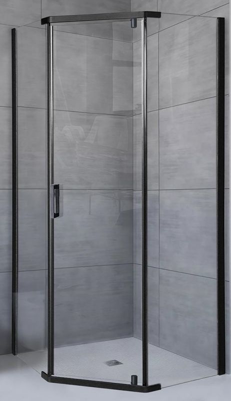 Душевой уголок Royal Bath RB1190TR-T, 90х110 см, профиль белый, стекло прозрачное фото 5