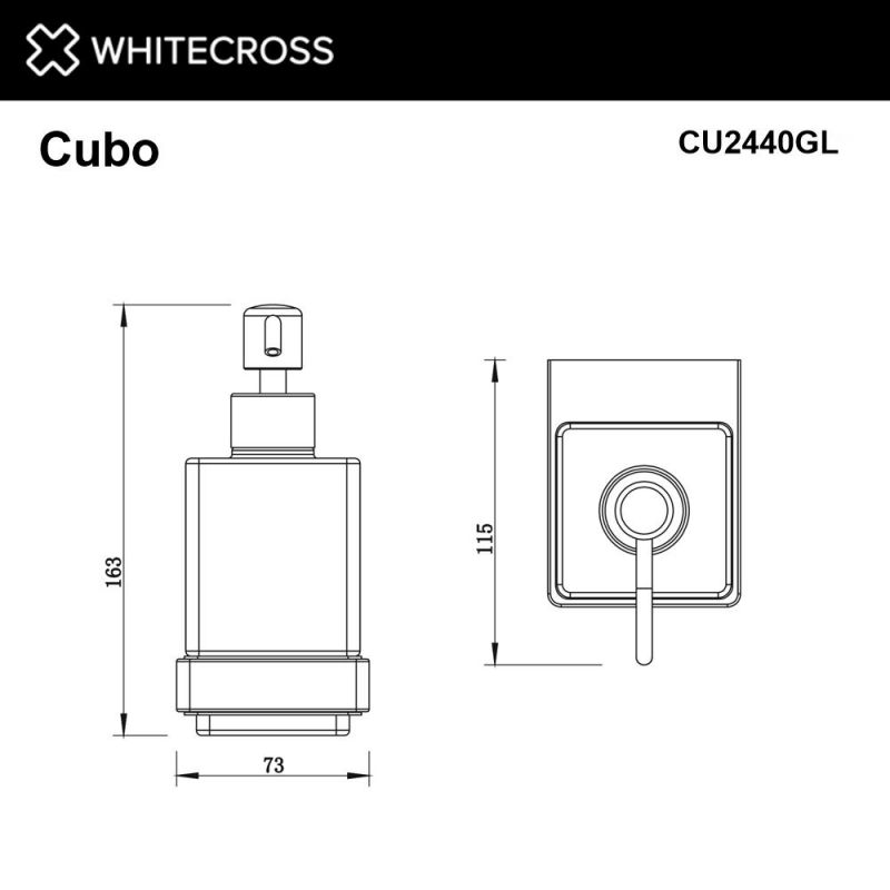 Дозатор для жидкого мыла подвесной WHITECROSS Cubo CU2440GL, золото