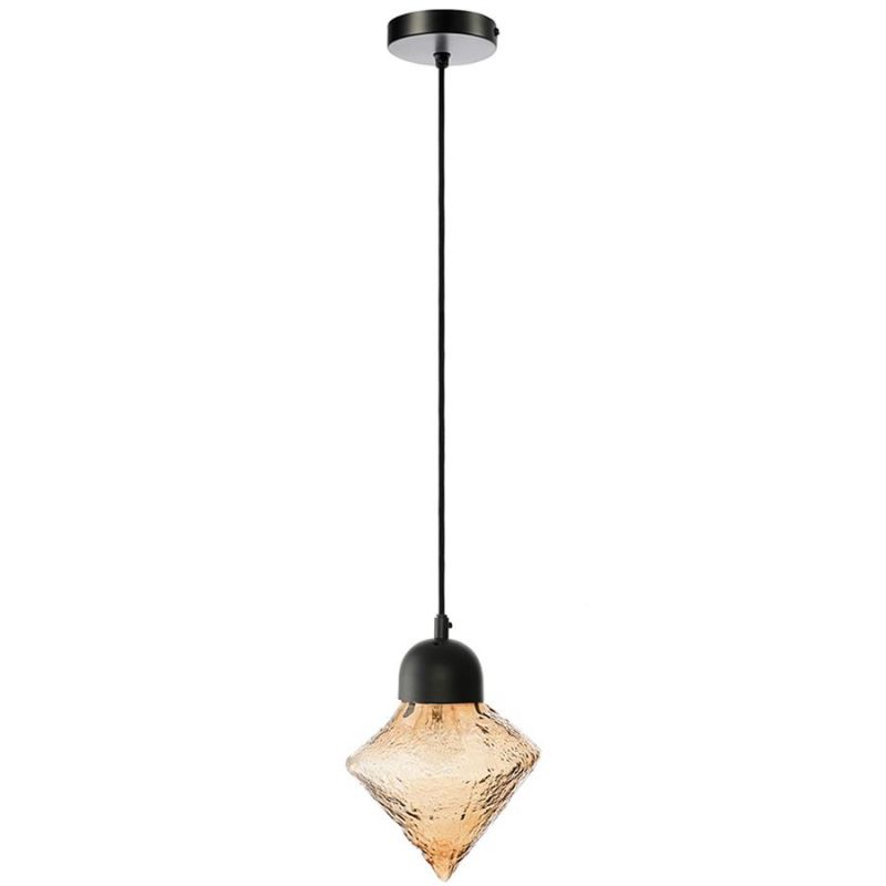 Светильник подвесной Bergenson Bjorn Frozen Light E27 25Вт янтарный, BD-3103493 фото 1