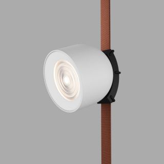 Поворотный светильник для трека-ремня Denkirs Spot LED 12W 2700-6000K(регулируемый) белый с черным, алюминий DK5640-WH+BK