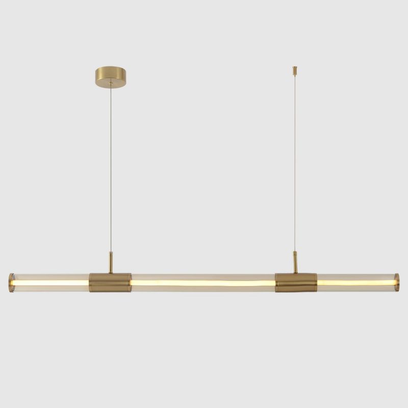 Светильник подвесной Crystal Lux LINEUP SP24W LED BRASS фото 1